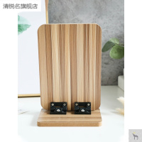 巧克力色 木质台式化妆镜子女可立折叠单面梳妆镜学生便携宿舍桌面镜大号小