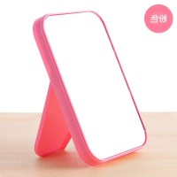 粉红色 公主款22*15cm 大梳妆女生镜镜子化妆台式简单墙宿舍挂家用少女学生式壁挂挂单面