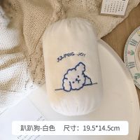 趴趴狗-白色 可爱卡通袖套ins潮流简约学生长款护袖成人秋冬毛绒防污保暖套袖