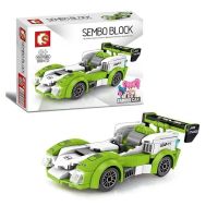 607035绿色赛车[165片] 森宝积木摩托车兼容乐高赛车跑车拼装模型高难度男孩摩托玩具礼物