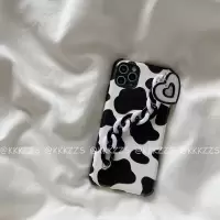 奶牛纹+黑白爱心手链 VIVO Y66/Y67 奶牛纹手链vivos10手机壳s9e/s7硅胶y73s/52s/70s/