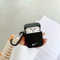 方形耳机套[耐克黑色] 关注店优先发货 潮牌方形耐克适用Airpods1/2代保护套苹果蓝牙耳机套3代Pro硬壳女