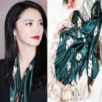 雪中梅花 杭州丝绸方巾仿真丝丝巾时尚披肩经典百搭围巾领巾头巾女士