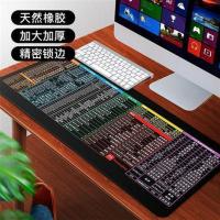 300*800*3毫米 快捷键大全（黑底） 办公ps快捷键盘垫子加厚超大号cad鼠标垫可爱少女心垫学生作业垫