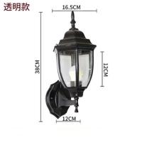小号黑色透明玻璃(不带灯泡) 户外灯欧式仿古壁灯创意现代简约室外防水庭院景观工程户外LED灯