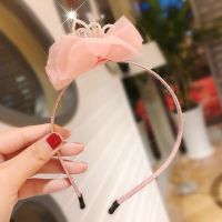 1#粉红细发箍 儿童发箍女韩国女童皇冠头箍公主小女孩可爱蕾丝王冠发卡头饰发饰