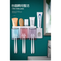 单个挤牙膏器 欧蔓花丝日用品经营部免打孔环保牙刷置物架 自动挤牙膏京弗