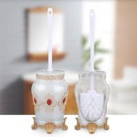 芙蓉花珍珠白 欧宴马桶刷套装厕所刷子创意欧式卫浴家用长柄刷子卫生间坐便器刷