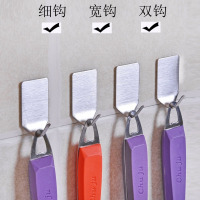 宽沟八个盒装 强力承重防水拉丝黏胶挂钩 金属不锈钢挂钩 浴室墙壁门后粘钩