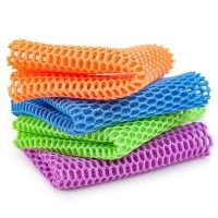 小号16/18 5条洗碗巾 网格洗碗网布不沾油百洁布居家抹布厨房沫布网状刷碗布韩式洗碗巾