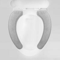 浅灰色 小米有品质零马桶垫抗菌毛绒家用秋冬季通用粘贴式防水垫坐便器套