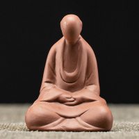 禅思(紫砂) 小 创意紫砂禅意小人物摆件佛系微景观盆景造景装饰配件中式摆设花宠