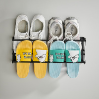 43cm长拖鞋架(可放四双) 不锈钢浴室拖鞋置物架墙壁挂洗手间沥水挂收纳神器架免打孔卫生间