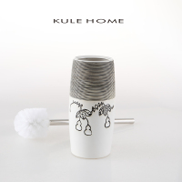 葫芦马桶刷 KULE HOME 马桶刷架套装创意卫生间清洁陶瓷长柄免打孔洗厕所刷子