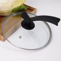 16cm长把锅盖 16-38cm钢化玻璃锅盖不粘锅炒锅盖子家用不锈钢锅盖蒸锅砂锅盖子