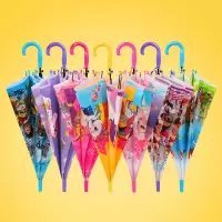 透明款式颜色随机发 儿童雨伞幼儿园宝宝小孩小学生男童女童雨具卡通s全自动上学小伞