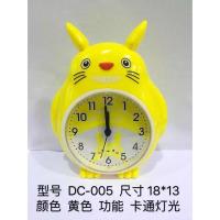 黄龙猫不静音滴滴响 多功能静音数字夜光机器猫海绵宝宝学生儿童创意床头石英闹钟打铃