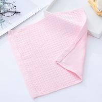 粉色4条 26cm*26cm 加厚竹纤维毛巾吸水不掉毛小方巾儿童洗脸学生手帕家用擦手洁面巾