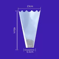 透明多支袋小号 95-100个/包 不含丝带 鲜花包装袋全透明多支袋单支袋包花扶郎百合塑料花束干花袋