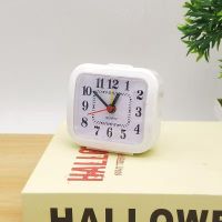 白色送一节电池 时尚迷你简约小闹钟夜灯床头钟创意学生儿童懒人钟表时尚卧室台钟