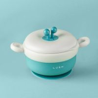 亚克蓝(不带叉勺) 如山宝宝注水保温辅食碗婴幼儿童餐具吸盘式吃饭套装防摔防烫