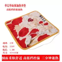 单层加热暖垫颜色随机 加热坐垫凳子加厚电热垫插电电加热家用发热小电热毯冬季暖垫保