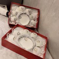 简约陶瓷杯子礼盒装咖啡杯六杯六碟装带盖带勺子欧式奢华水杯陶瓷 简约陶瓷杯子礼盒装咖啡杯六杯六碟装带盖带勺子欧式奢华水杯陶