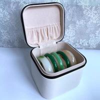 5位白米 7位手镯盒子收纳展会首饰翡翠玉镯箱手提大容量手镯箱家用30位盒