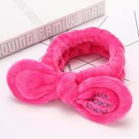 玫红字母束发带 发带女洗脸韩版可爱化妆洗脸束发带敷面膜猫耳朵洗漱头饰发箍头套