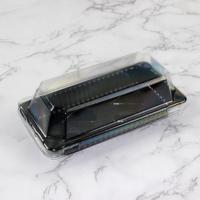 2个装50套 榴莲酥盒 2/5粒装榴莲酥包装盒 长方形透明吸塑烘焙西点一次性打包盒