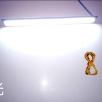 17厘米[白色]一对2条 常亮12V 鬼火摩托车电动彩灯刹车爆闪灯改装日行灯条底盘灯LED超亮装饰灯