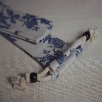 蓝色花 G调51cm 陈情笛袋萧套古风笛箫袋布袋竹笛子箫收纳帆布复古有拉绳乐器配件