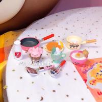 随机一个 即将绝版 迪士尼创意可爱达菲小奶锅平底锅蛋饼奶瓶食玩奶油胶diy材料配件