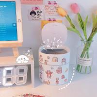 弹盖-白灰色[送贴纸] 个性ins风桌面小办公桌垃圾桶桌上卧室创意少女心可爱迷你收纳盒