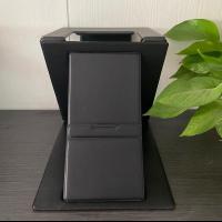 黑色 轻薄便携多角度调节可折叠升降桌面办公笔记本手提电脑站立式支架