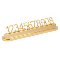 金色经典款送四组数字 金属临时停车号码牌车内挪车电话隐藏号码创意留言牌车载摆件饰品
