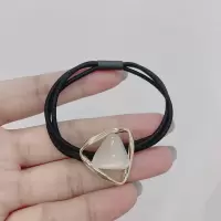 三角 猫眼石头绳 猫眼石头绳马尾结实橡皮筋女韩版简约扎头发绳高弹力耐用发圈头饰