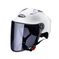 夏款白色茶色防晒镜可调节大小 电瓶电动头盔女男通用夏季防晒安全帽四季轻便半盔防紫外线遮阳帽