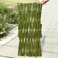 青竹 高40*200cm(可伸缩)送立柱 伸缩竹篱笆竹子栅栏围栏户外庭院菜园护栏围墙花园竹片月季爬藤架