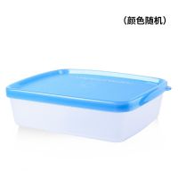 随机颜色1个 透明盒身 特百惠(Tupperware)果菜冷藏小方盒小巧便携储藏保鲜盒250ML