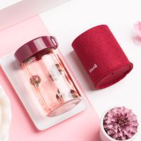 枣红200ML无茶隔 Bianli鲤集玻璃水杯女生夏天用高颜值ins耐高温防爆防摔家用杯子