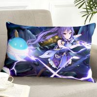 原神PFCZ-32 [迷你方枕]35*35cm 含枕芯 原神周边派蒙刻晴抱枕头甘雨史莱姆菲谢尔可莉二次元动漫等身玩偶