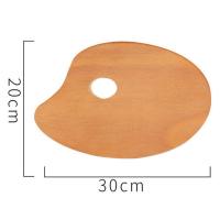 椭圆形20*30 油画实木封油调色板木制超大光滑椭圆形调色盘油画方形鱼形木质小