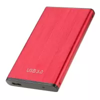 红色 移动硬盘盒2.5寸SATA转USB3.0 笔记本金属外接硬盘外置外接硬盘盒