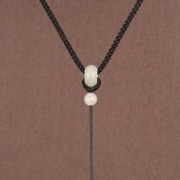 天然翡翠款黑色 简约翡翠手工编织吊坠挂绳玉石水晶玉佩可调节项链绳男女挂件绳子