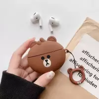 可爱布朗熊(送指环绳) Airpods 1/2代耳机套 可爱布朗熊airpodsPro耳机套1/2/3代苹果蓝牙无线耳机