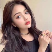 霖霖饰品 D家锁骨链简约复古马眼钻项链ins冷淡风项圈高级感麦穗