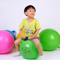 45cm羊角球颜色随机+气筒 卡通羊角球儿童玩具加厚防爆加大蹦蹦球充气跳跳球猫耳球