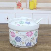 碎花 4.5寸 400ML 陶瓷大号调料盒调味罐盐糖罐鸡精味精佐料瓶调味瓶辣椒油罐猪油罐