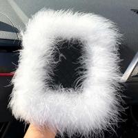 白色鸵鸟毛(防滑垫)小号 车载置物垫车内手机摆件垫车用垫子中控仪表台耐高温垫汽车防滑垫